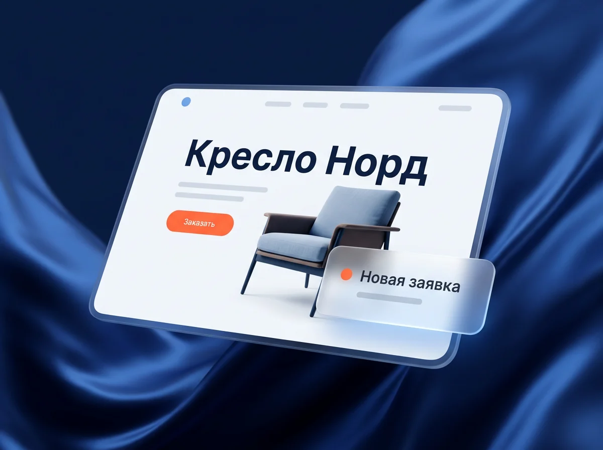 Лендинг: страница и карточка заявки